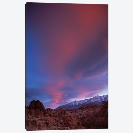 Sunrise Over The Sierra Nevada Range Seen From Alabama Hills, California Canvas Print #TFI1050} by Tim Fitzharris Canvas Artwork