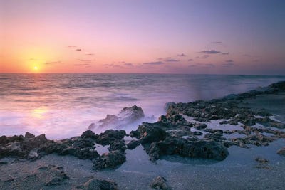 Blowing Rocks Preserve At Sunset, Jupiter Isl... | Tim Fitzharris | iCanvas