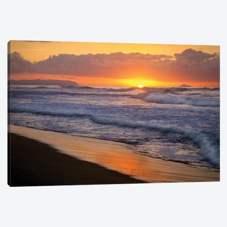Sunset Over Polihale Beach, Kauai, Hawaii Canvas Print #TFI1063} by Tim Fitzharris Canvas Art Print