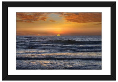 Sunset, Playa Langosta, Guanacaste, Costa Rica Paper Art Print - Beach Art