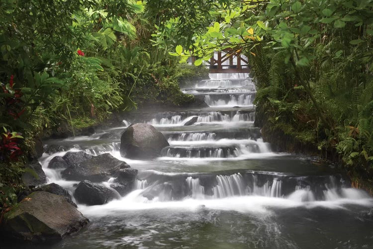 Tabacon River, Cascades And Pools In The Rainforest, Costa Rica