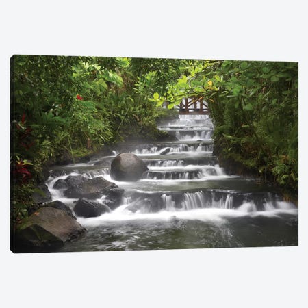 Tabacon River, Cascades And Pools In The Rainforest, Costa Rica Canvas Print #TFI1075} by Tim Fitzharris Art Print