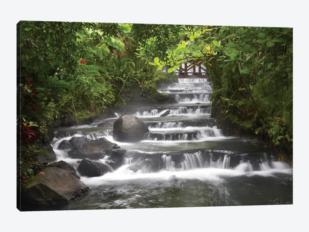 Tabacon River, Cascades And Pools In The Rainforest, Costa Rica by Tim Fitzharris 1-piece Canvas Art Print
