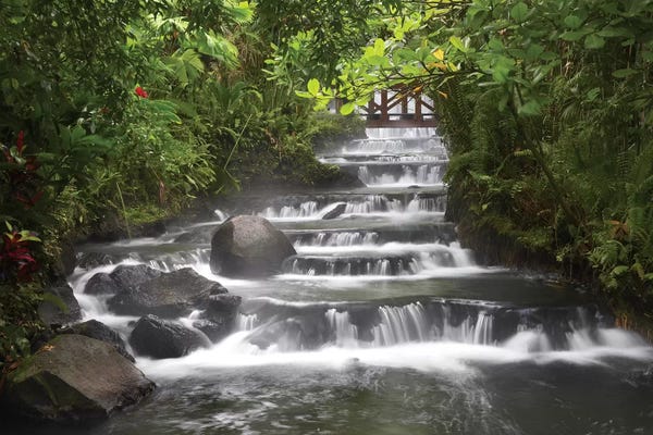 Zen Décor: Tabacon River, Cascades And Pools In The Rainforest, Costa Rica by Tim Fitzharris