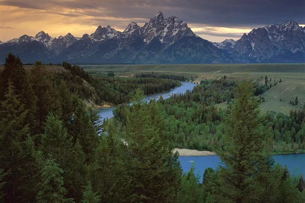 Teton Range At Snake River Overlook, Grand Teton National Park, Wyoming