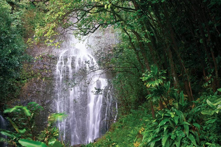 Waterfall Along Hana Coast, Maui, Hawaii