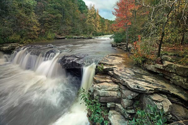 Tim Fitzharris: Waterfall, Mulberry River, Arkansas by Tim Fitzharris