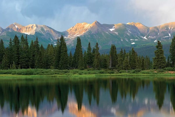 Colorado: West Needle Mountains Reflected In Molas Lake, Weminuche Wilderness, Colorado by Tim Fitzharris