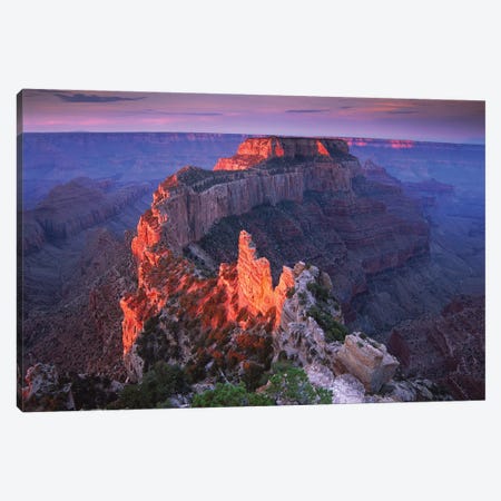 Wotans Throne At Sunrise From Cape Royal, Grand Canyon National Park, Arizona Canvas Print #TFI1181} by Tim Fitzharris Canvas Artwork