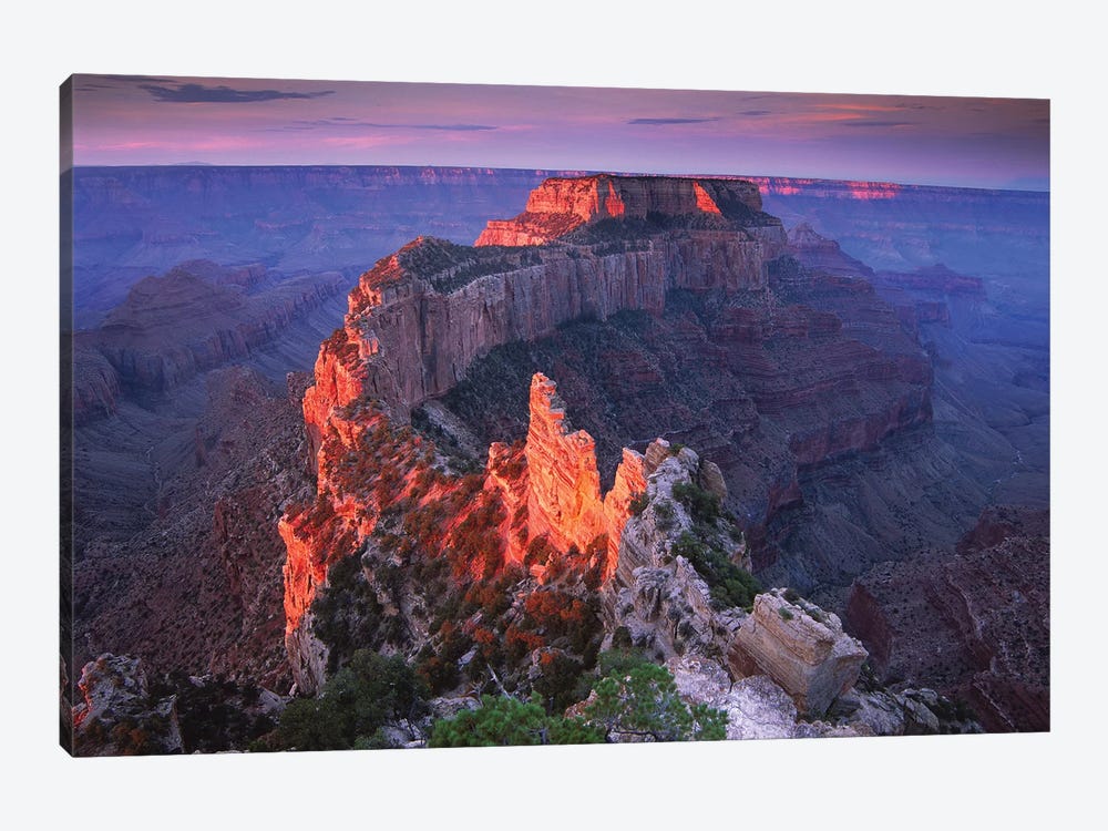 Wotans Throne At Sunrise From Cape Royal, Grand Canyon National Park, Arizona by Tim Fitzharris 1-piece Art Print