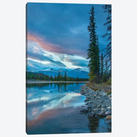 Athabasca River And Colin Range, Rocky Mountains, Jasper National Park, Alberta, Canada Canvas Print #TFI1196} by Tim Fitzharris Canvas Artwork