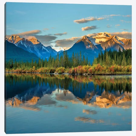 Rocky Mountains From Vermilion Lakes, Banff National Park, Alberta, Canada Canvas Print #TFI1221} by Tim Fitzharris Canvas Art Print