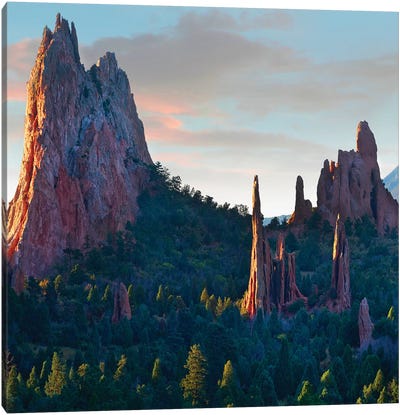 Garden of the Gods at sunrise, Colorado USA Canvas Art Print - Tim Fitzharris