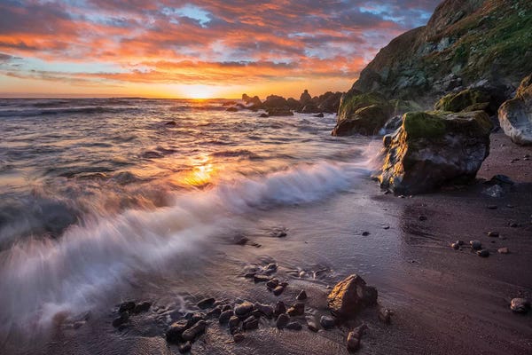 Big Sur: Beach At Sunset, Sonoma Coast State Park, Big Sur, California by Tim Fitzharris