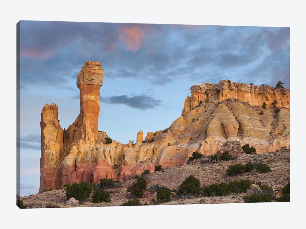 Chimney Rock Dawn, Ghost Ranch, New Mexico by Tim Fitzharris 1-piece Canvas Print