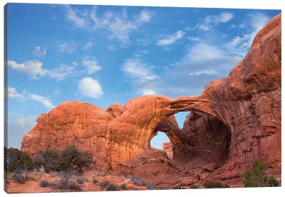Double Arch, Arches National Park, Utah Canvas Art Print - Arches National Park Art