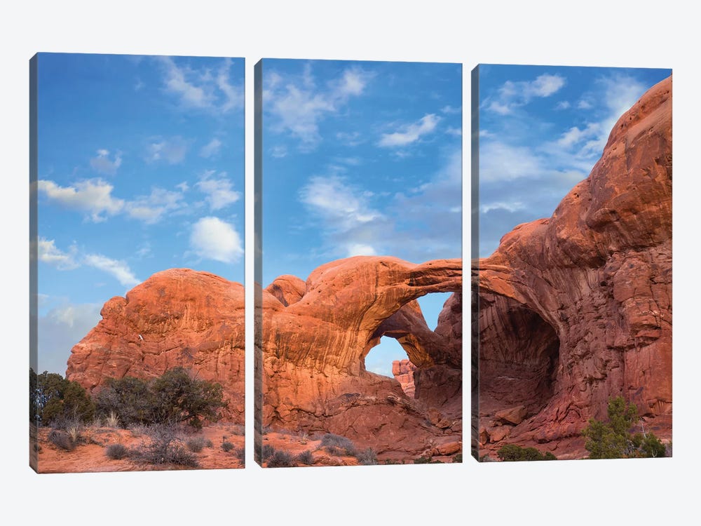 Double Arch, Arches National Park, Utah by Tim Fitzharris 3-piece Canvas Print