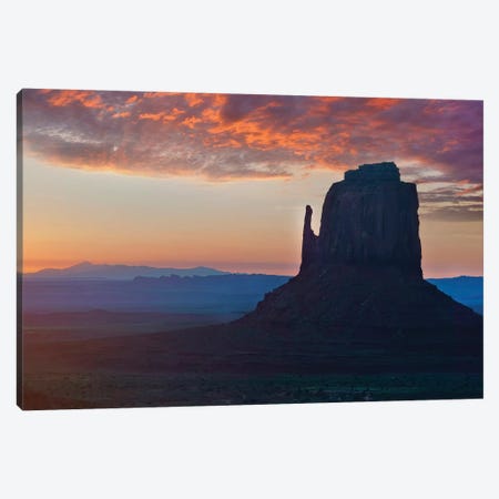 East Mitten Butte At Sunrise, Monument Valley, Arizona Canvas Print #TFI1315} by Tim Fitzharris Canvas Wall Art