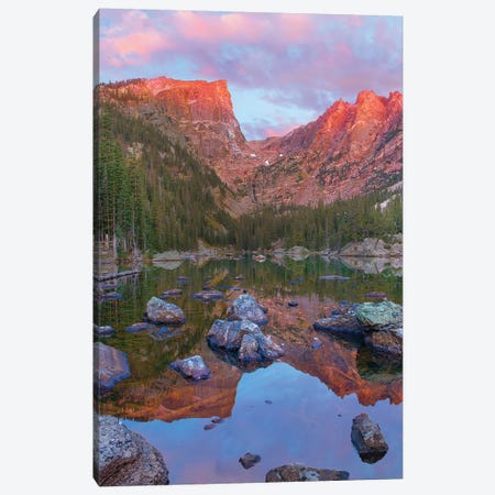 Hallett Peak, Dream Lake, Rocky Mountain National Park, Colorado Canvas Print #TFI1333} by Tim Fitzharris Art Print