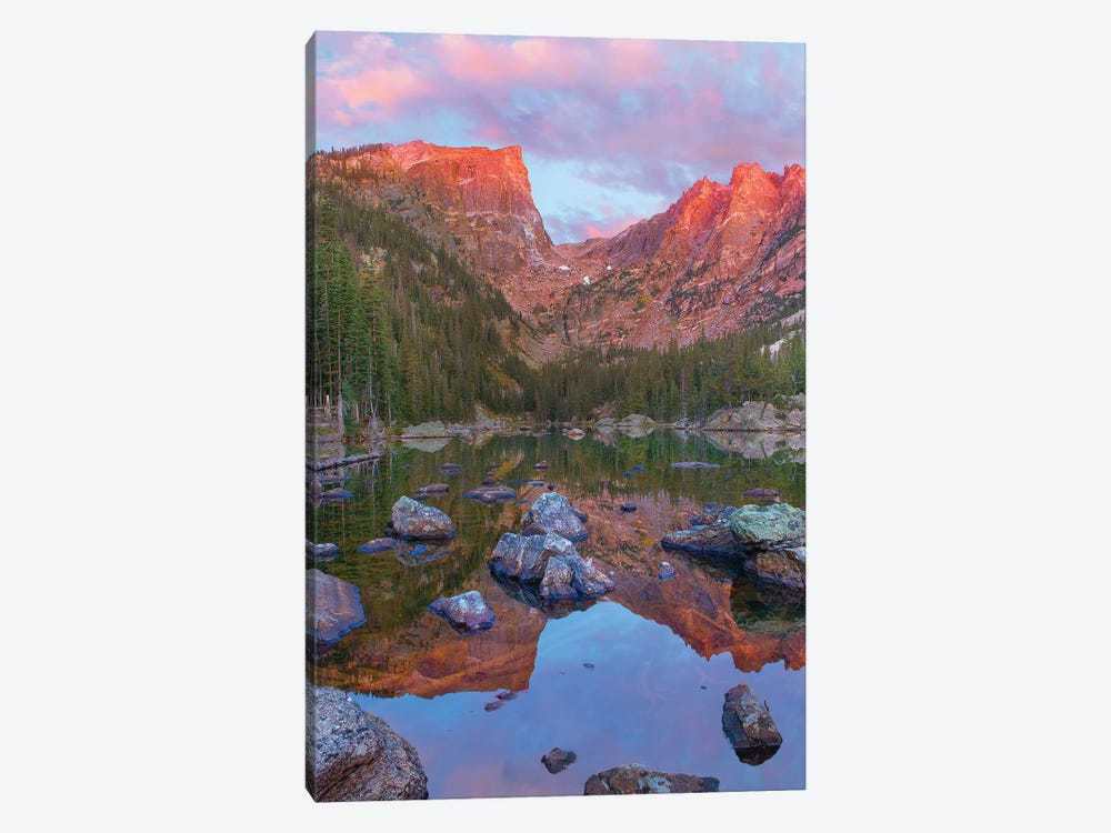 Hallett Peak, Dream Lake, Rocky Mountain National Park, Colorado 1-piece Canvas Art Print