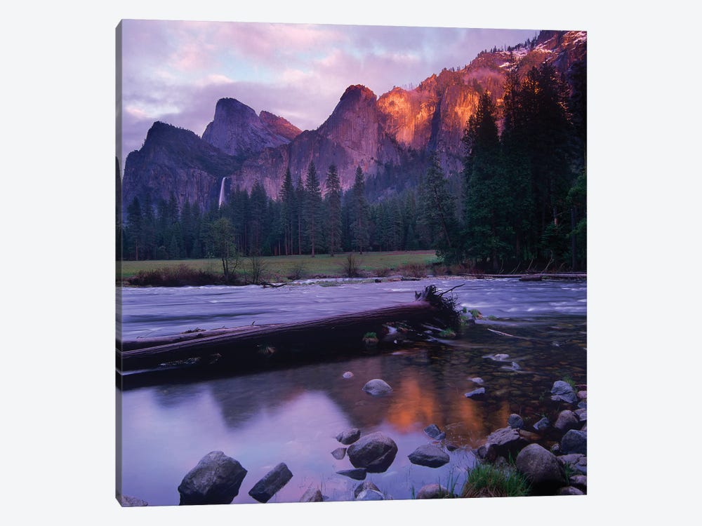 Bridal Veil Falls And The Merced River In Yosemite Valley, Yosemite National Park, California by Tim Fitzharris 1-piece Canvas Art Print