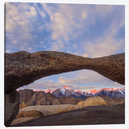 Lathe Arch, Alabama Hills, Sierra Nevada, California Canvas Print #TFI1350} by Tim Fitzharris Art Print