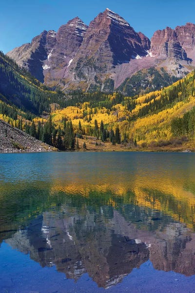 Tim Fitzharris: Maroon Bells II, Maroon Lake, Colorado by Tim Fitzharris