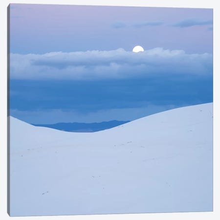 Moon And Dune, White Sands Nm, New Mexico Canvas Print #TFI1373} by Tim Fitzharris Art Print