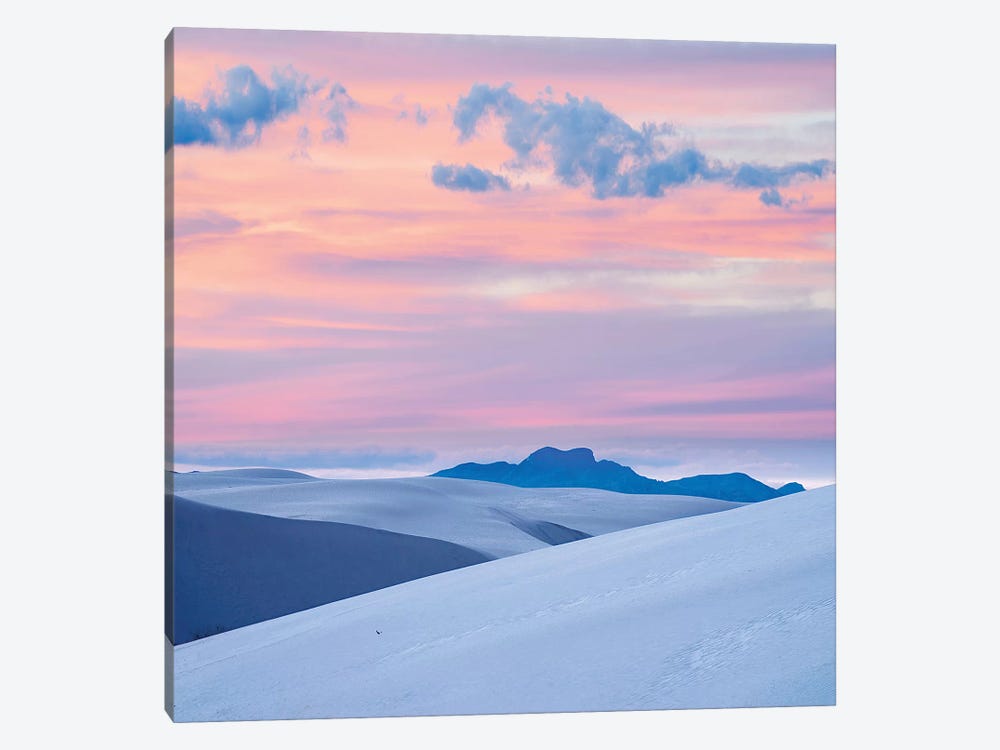 Pink Sunset, White Sands Nm, New Mexico 1-piece Canvas Wall Art