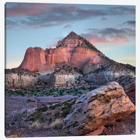 Pyramid Mountain Sunrise, Red Rock State Park, New Mexico Canvas Print #TFI1410} by Tim Fitzharris Canvas Wall Art