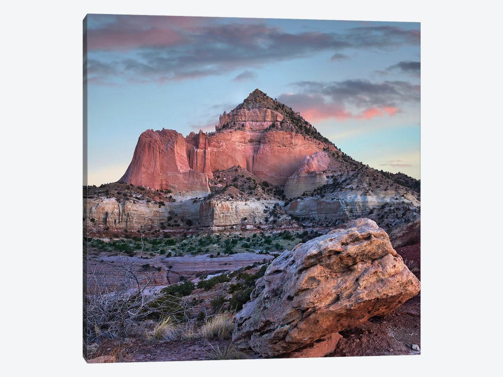 Pyramid Mountain Sunrise, Red Rock State Park, New Mexico by Tim Fitzharris 1-piece Canvas Print