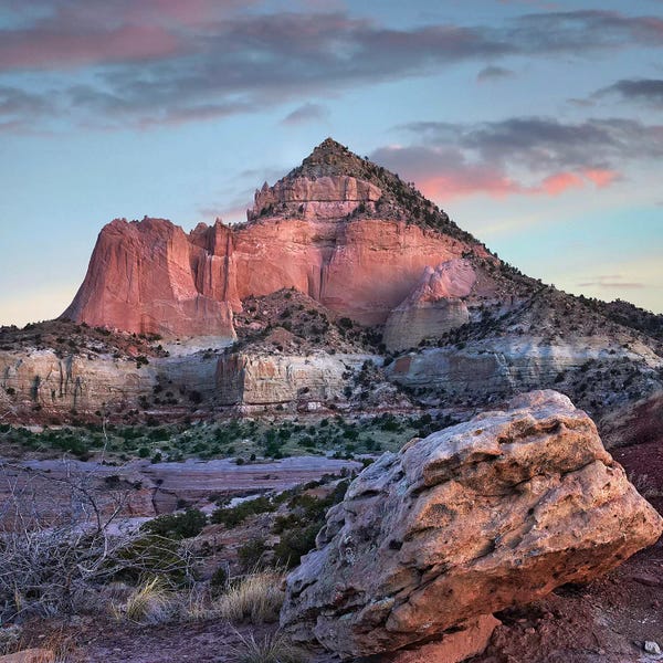 New Mexico: Pyramid Mountain Sunrise, Red Rock State Park, New Mexico by Tim Fitzharris