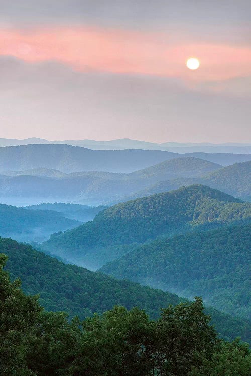 Sunrise Over Pisgah National Forest, North Carolina