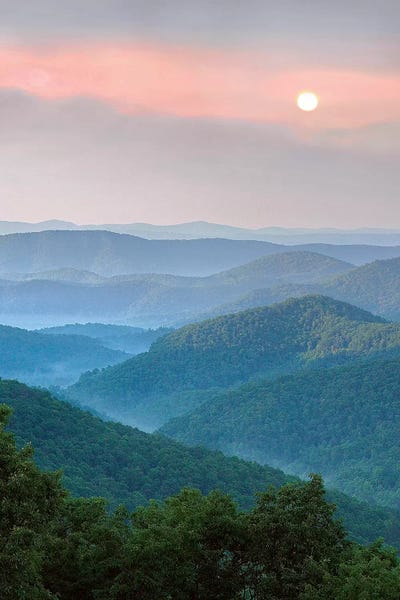 Tim Fitzharris: Sunrise Over Pisgah National Forest, North Carolina by Tim Fitzharris