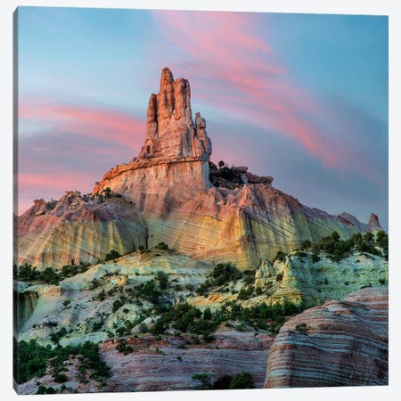 Twilight At Church Rock, Red Rock State Park, New Mexico Canvas Print #TFI1470} by Tim Fitzharris Canvas Artwork