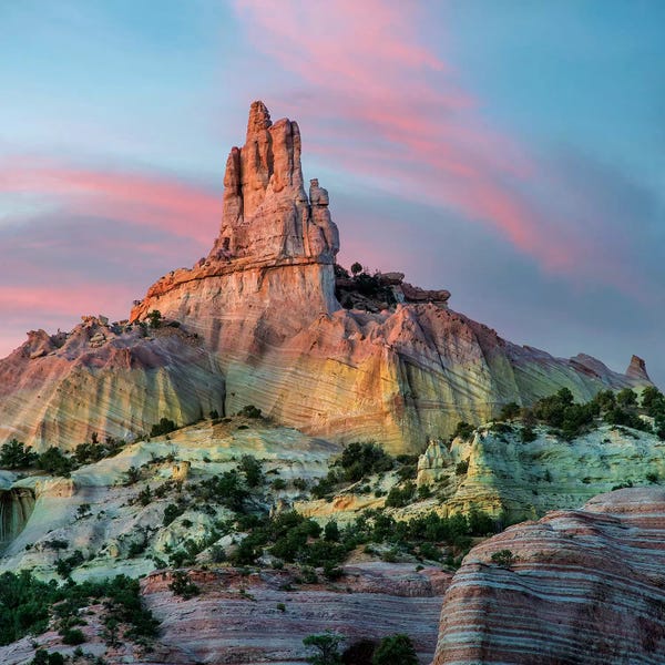 New Mexico: Twilight At Church Rock, Red Rock State Park, New Mexico by Tim Fitzharris