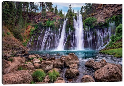Waterfall, Mcarthur-Burney Falls Memorial State Park, California Canvas Art Print - Waterfalls