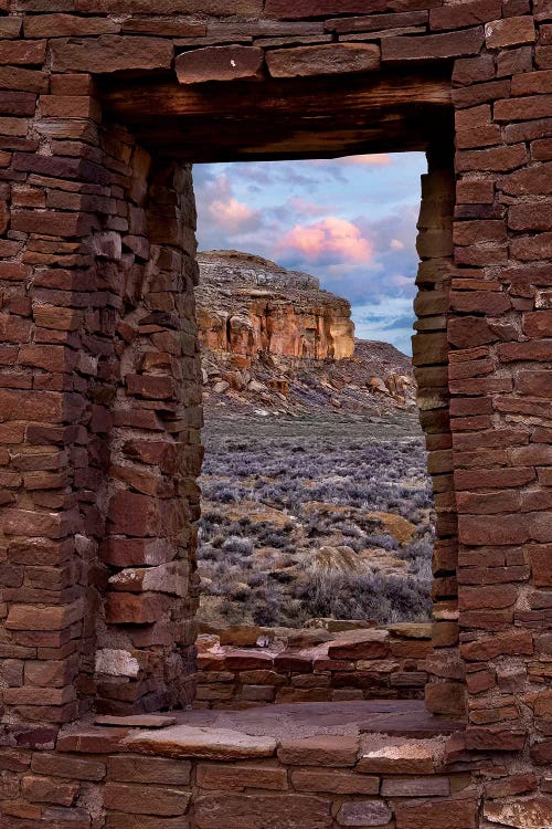 Window On South Mesa, Pueblo Del Arroyo, Chaco Culture National Historical Park, New Mexico