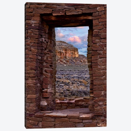 Window On South Mesa, Pueblo Del Arroyo, Chaco Culture National Historical Park, New Mexico Canvas Print #TFI1487} by Tim Fitzharris Canvas Art