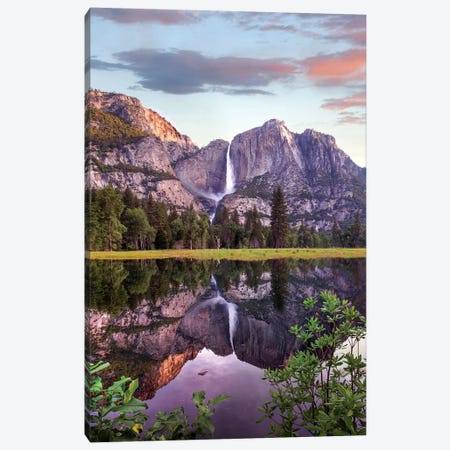 Yosemite Falls Reflected In Flooded Cook's Meadow, Yosemite Valley, Yosemite National Park, California Canvas Print #TFI1494} by Tim Fitzharris Canvas Print