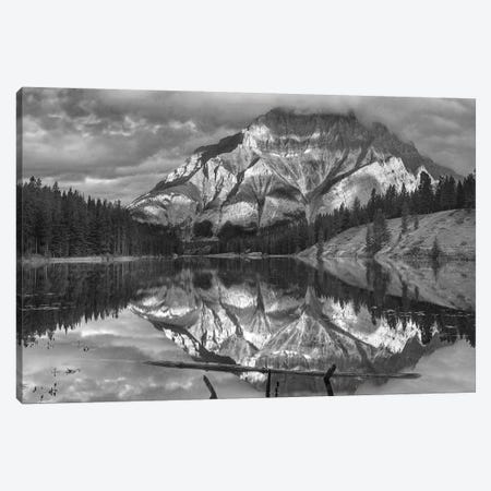 Cascade Mountain and Johnson Lake, Banff National Park, Alberta, Canada Canvas Print #TFI1560} by Tim Fitzharris Canvas Artwork