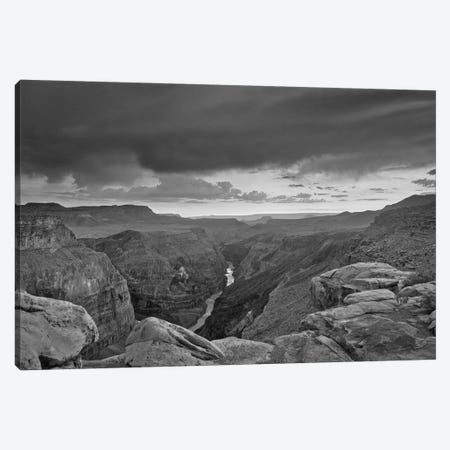 Colorado River under stormy sky seen from the Toroweap Overlook, Grand Canyon National Park, Arizona Canvas Print #TFI1581} by Tim Fitzharris Canvas Artwork