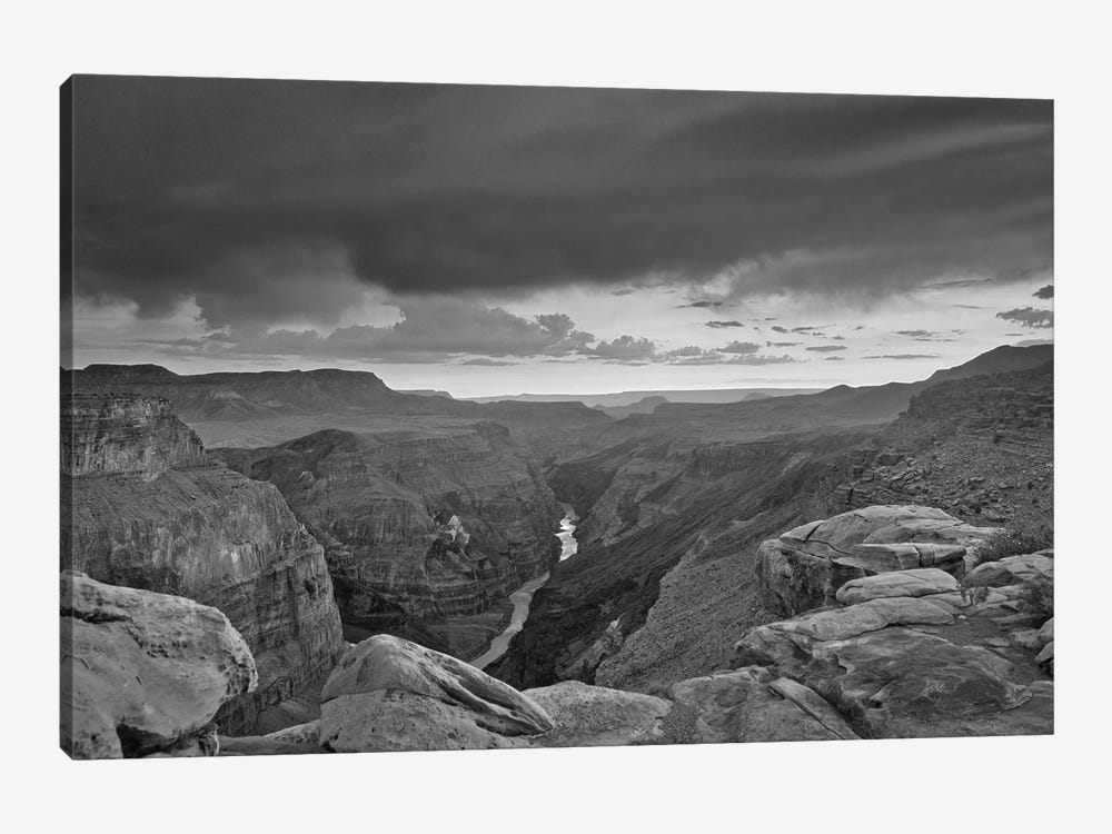 Colorado River under stormy sky seen from the Toroweap Overlook, Grand Canyon National Park, Arizona by Tim Fitzharris 1-piece Canvas Artwork
