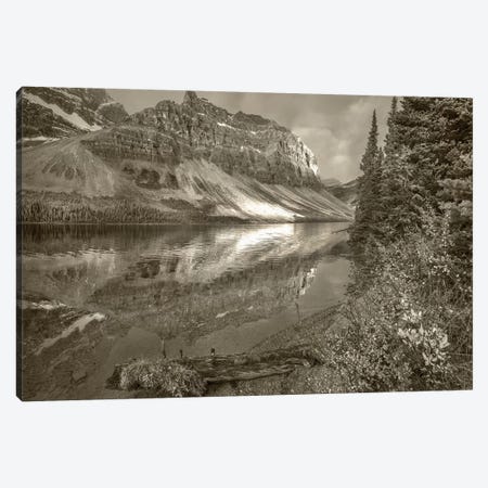 Crowfoot Mountains and Bow Lake, Icefields Parkway, Rocky Mountains, Alberta, Canada Canvas Print #TFI1586} by Tim Fitzharris Art Print