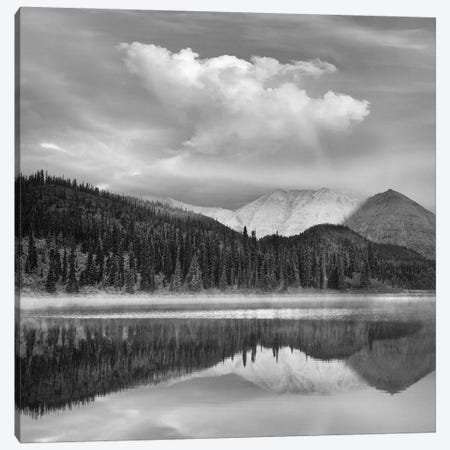 Mountain reflected in pond, Northern Rocky Mountain Provincial Park, British Columbia, Canada Canvas Print #TFI1684} by Tim Fitzharris Canvas Wall Art