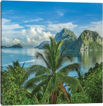 Coast And Islands, Palawan, Philippines Canvas Art Print - Philippines