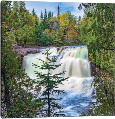 Middle Falls, Gooseberry Falls State Park, Minnesota Canvas Art Print - Waterfall Art
