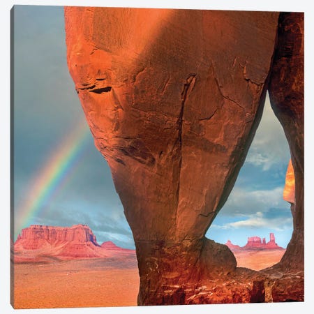 Rainbow Near Teardrop Arch And Monument Valley, Arizona Canvas Print #TFI1906} by Tim Fitzharris Canvas Print