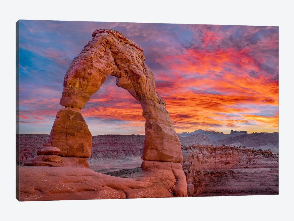 Delicate Arch At Sunset, Arches National Park, Utah by Tim Fitzharris 1-piece Canvas Wall Art