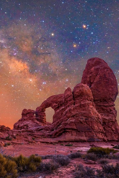 Turret Arch And The Milky Way, Arches National Park, Utah by Tim Fitzharris framed wall art